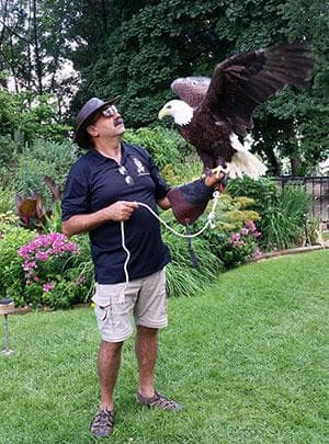 Dan Frankian with bald eagle