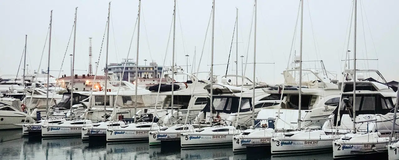 Boats in marina