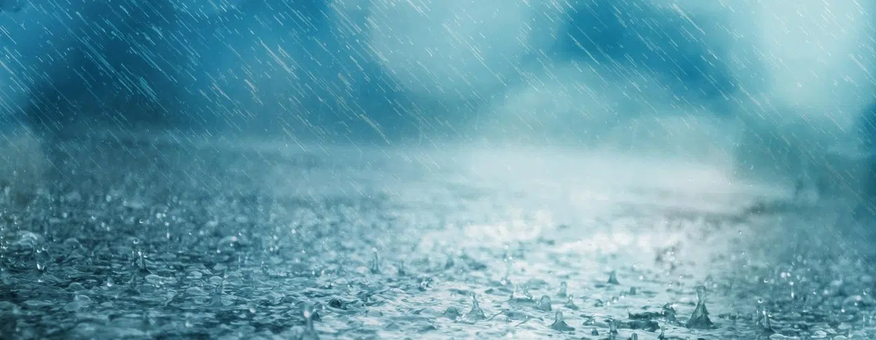 rain drops hitting the ground