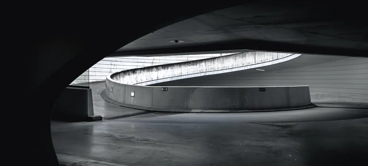 underground parking garage